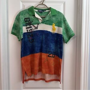 Ralph Lauren Multicolor Graphic Polo - Green, Blue, Orange, Yellow